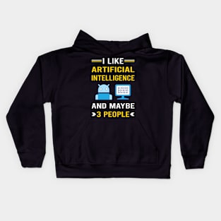 3 People Artificial Intelligence AI Kids Hoodie